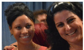 Yirmara Torres (d), presidenta de la Upec en Matanzas desde 2015
