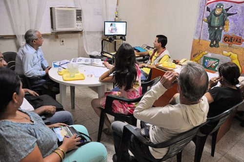 Sesiones del jurado en la Casa de la Prensa de Las Tunas (Foto: Rey López)