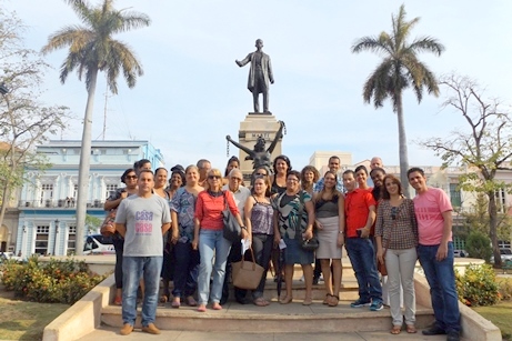 Periodistas de Matanzas en los festejos del Día de la Prensa Cubana de este año (Foto: JMD)