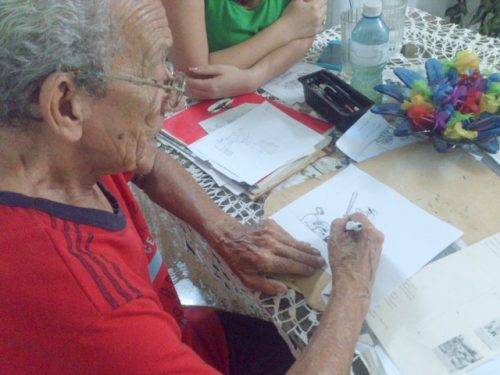 Pitín a sus 86 años se mantiene publicando caricaturas en varios medios de prensa (Foto: JMD)