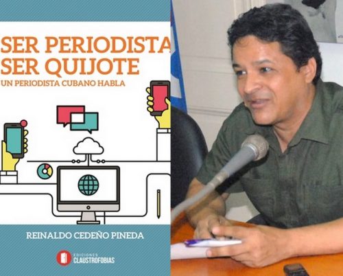  El periodista santiaguero Reinaldo Cedeño Pineda y su nuevo libro, en formato digital (Foto: YAG)