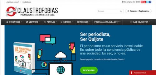 Desde la página web del proyecto de promociones literarias www.claustrofobias.com se puede descargar el nuevo libro de Cedeño, en formato PDF