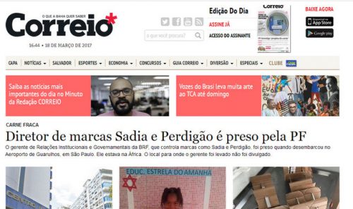 El Correio es el mayor periódico en San Salvador de Bahía, Brasil