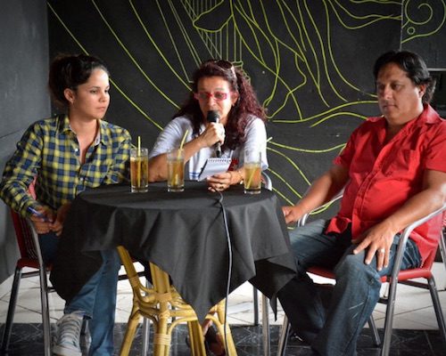 Tatyana Galbán, directora de Radio Holguín, durante la presentación del videoclip. Foto: Pablo Carreras