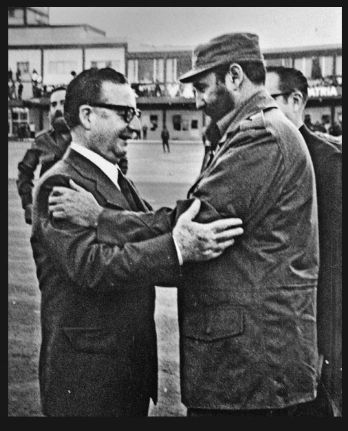 Comandante en Jefe Fidel Castro y del Presidente de Chile Salvador Allende