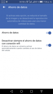 Ahorrar datos en Facebook