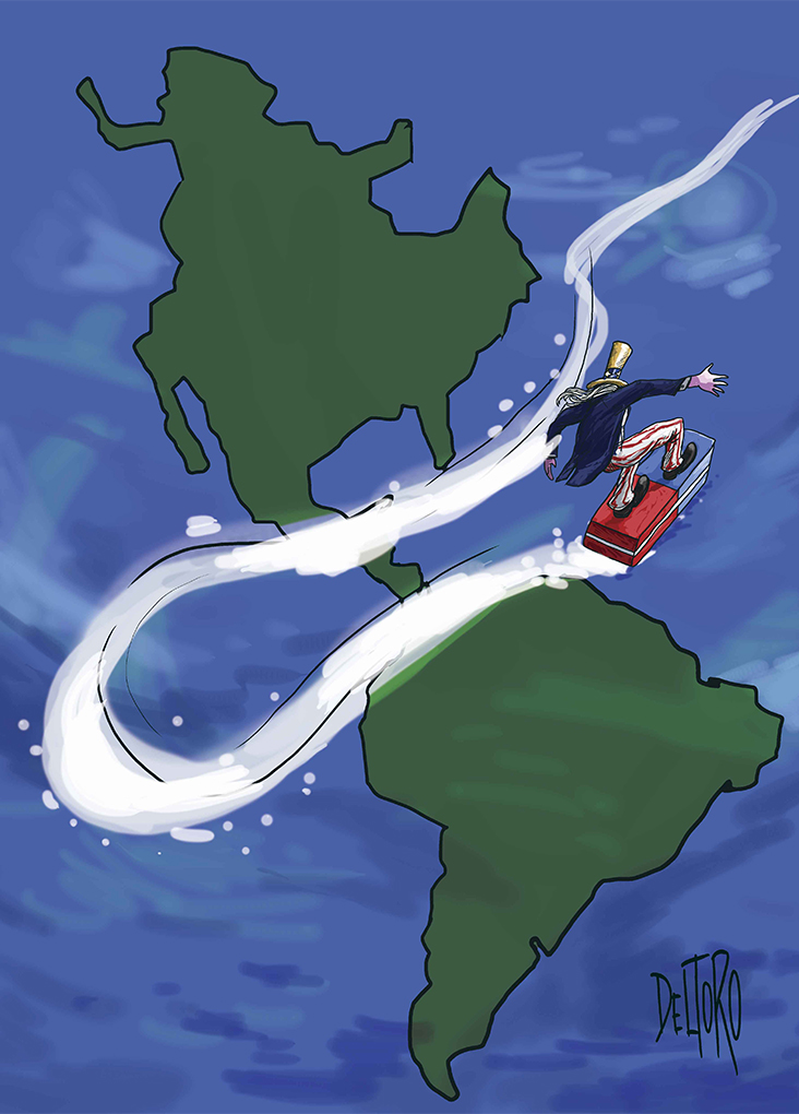 Caricatura Cumbre de las Américas