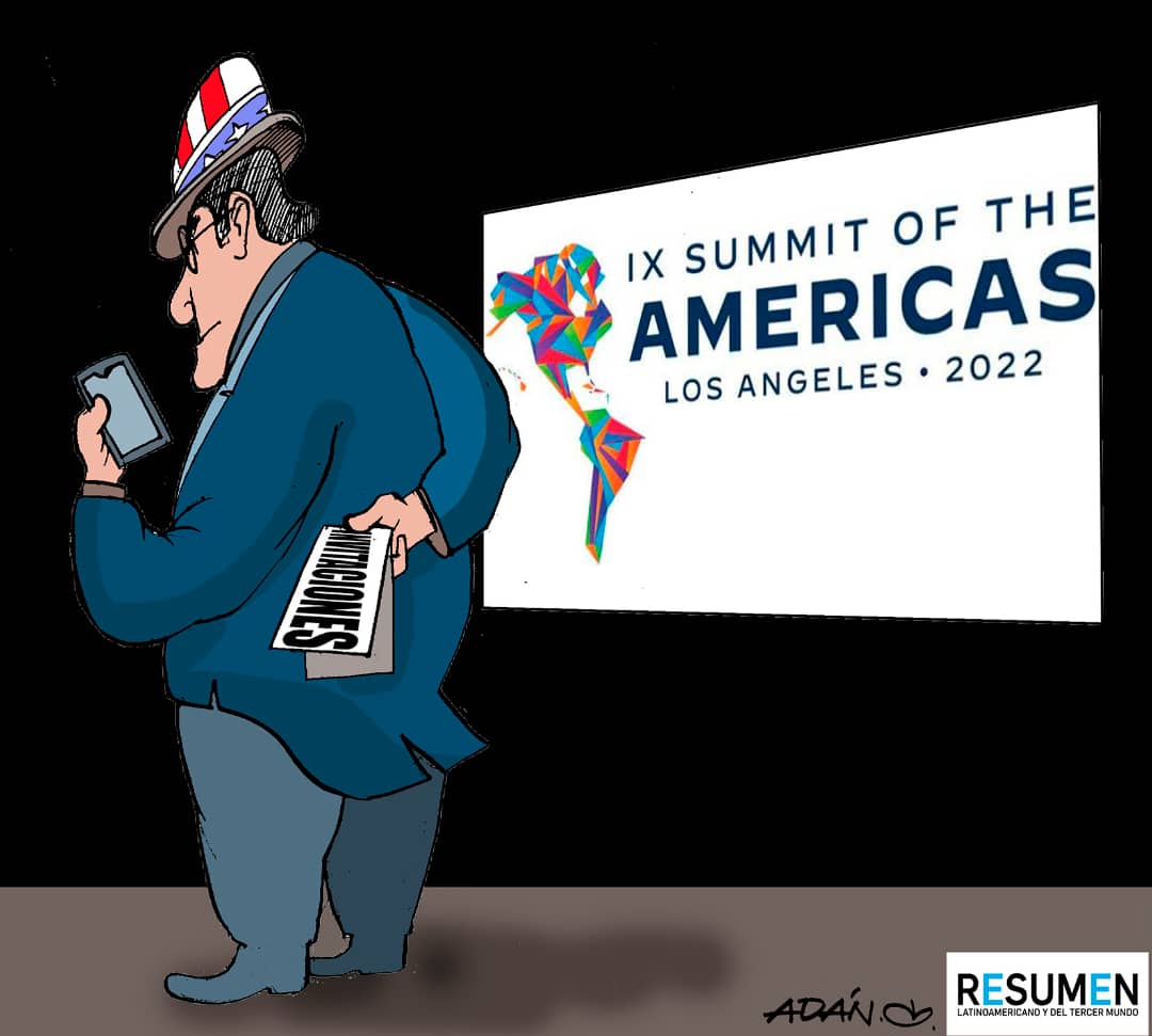 Caricatura Cumbre de las Américas