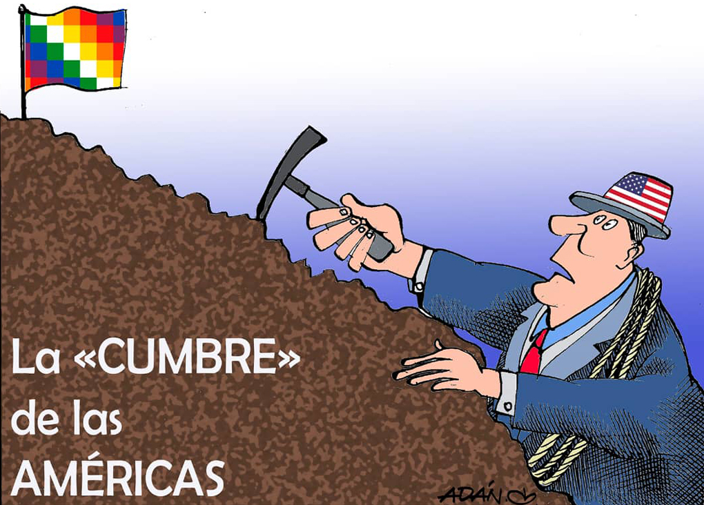 Caricatura Cumbre de las Américas