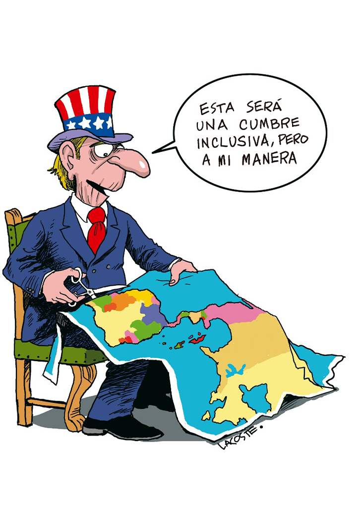 Caricatura Cumbre de las Américas