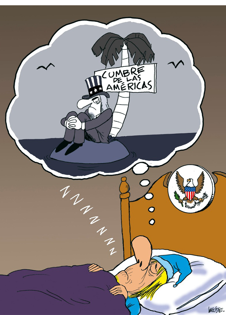 Caricatura Cumbre de las Américas