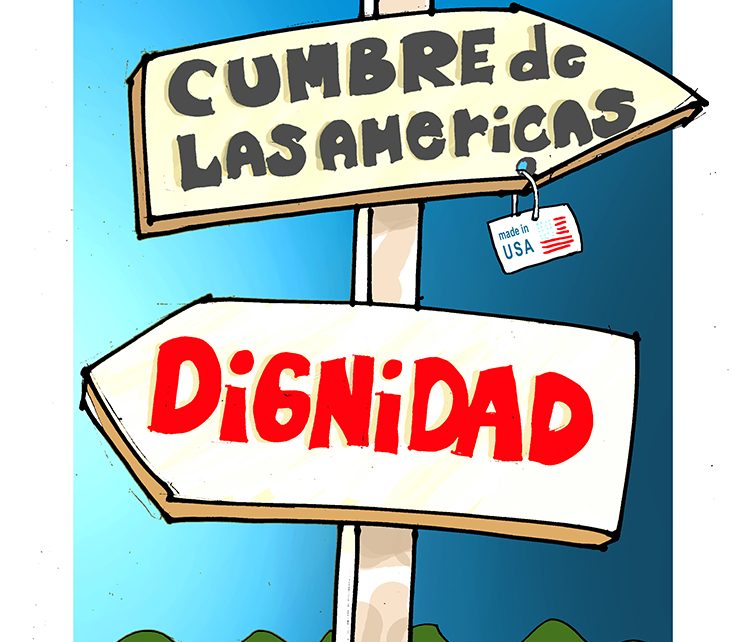 Caricatura Cumbre de las Américas