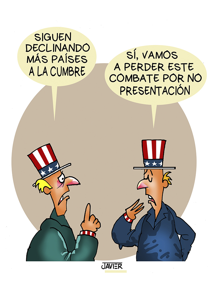 Caricatura Cumbre de las Américas