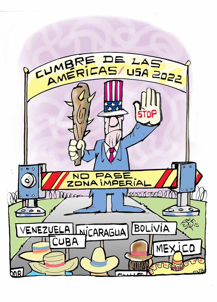 Caricatura Cumbre de las Américas