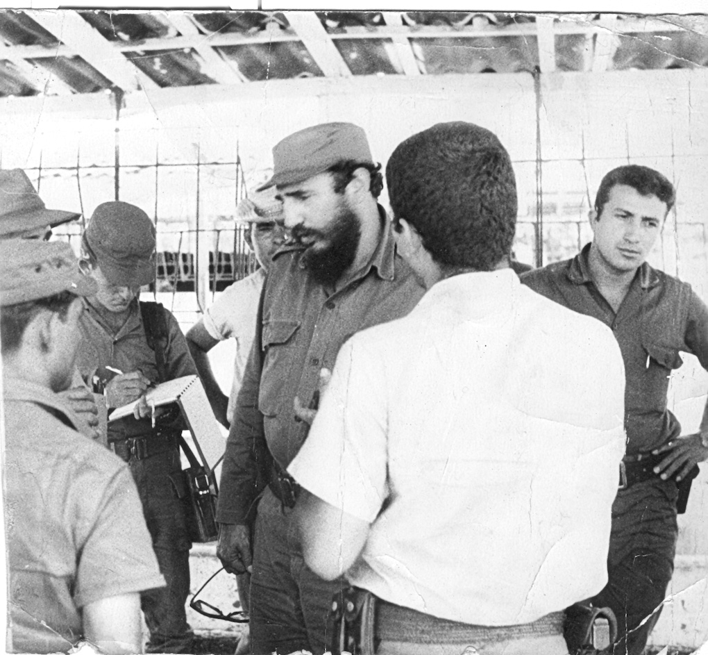 Fontaine como parte de la escolta de Fidel Castro en 1972